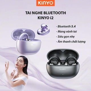 Tai Nghe Thế Hệ Mới KINYO i2, Thiết Kế Kẹp Tai, Tích Hợp Micro Đàm Thoại, Cho Văn Phòng, Nghe Nhạc