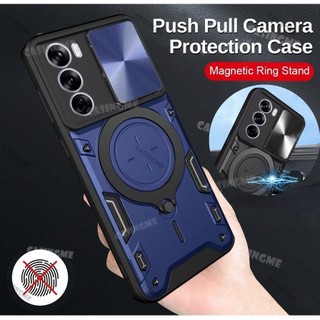 Oppo Reno12 12Pro 5G Giáp Chống Sốc Đẩy Kéo Camera Bảo Vệ Cho Oppo Reno 12 Reno12 OppoReno12 Pro 12Pro 5G 4G 2024 Ốp Lưng Xe Ô Tô Vỏ Vòng Từ Tính Ốp lưng