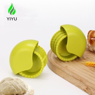 YIYU Bánh xe lăn bánh Pizza, Hướng dẫn sử dụng Bánh xe cuộn cạnh lượn sóng Công cụ làm bánh, Phụ kiện làm bánh bằng nhựa xanh Máy cắt mì ống tròn Raviolis