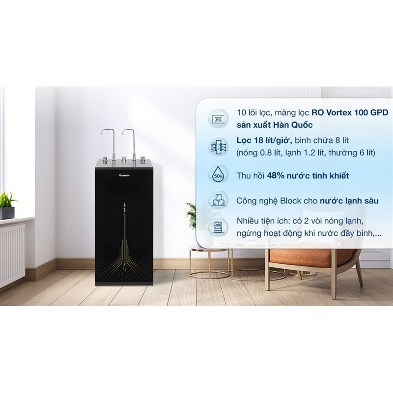 Máy lọc nước RO nóng nguội lạnh Hydrogen Kangaroo KG10A13 10 lõi 2023 - VIỆT NAM