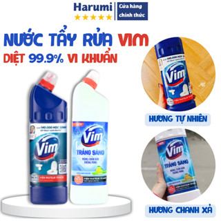 Chất Tẩy Rửa Bồn Cầu Và Nhà Tắm Vim 500mL, Vim Tẩy Bồn Cầu, Khử Mùi Hôi Bồn Cầu, Nước Tẩy Bồn Cầu Vim, Nước Tẩy Toilet