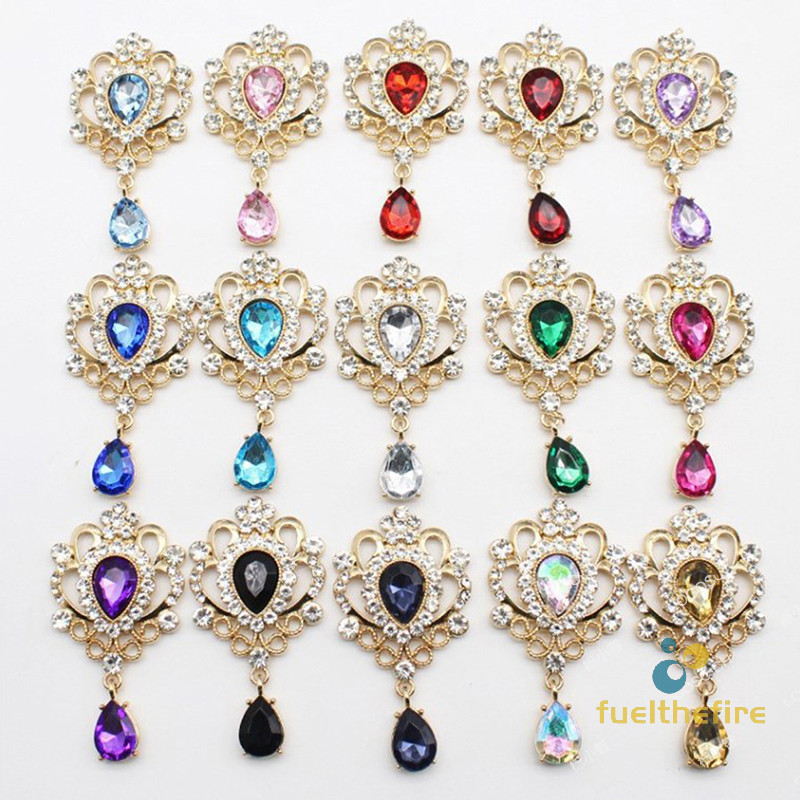 Fuelthefire] 32 * 60MM cho công việc Nút kim cương giả Tóc Manualidades Phụ kiện Diy Flat back Trâm Phụ kiện trang sức mới