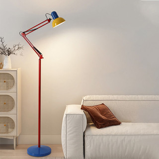 Đèn sàn memphis led đèn đọc sách cánh tay dài đèn đứng có thể điều chỉnh thích hợp cho phòng khách phòng ngủ offic