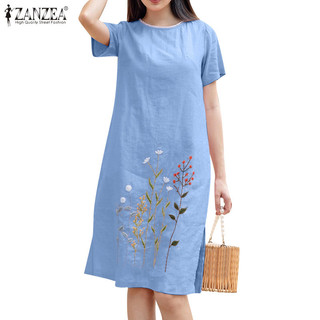 Zanzea Váy thêu tay ngắn thời trang Hàn Quốc dành cho nữ