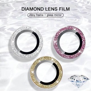 1 Mắt kính cường lực bảo vệ camera nhũ kim tuyến Cho iPhone 15 14 13 12 11 Pro Max Mini Plus