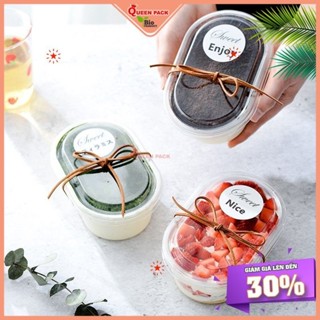   HCM QP  Sỉ 50 Hộp Nhựa Vuông Đựng Bánh Tiramisu Mousse Vuông Chữ Nhật Hàng Cao Cấp 