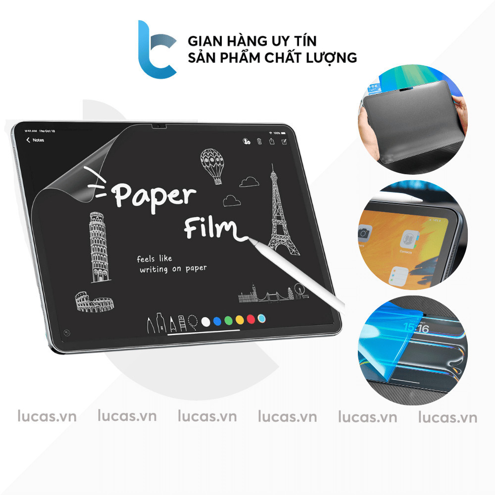 Dán Paperlike ipad WIWU iPaper Cho ipad M4/ Air 6 Chống Vân Tay, Chói, Xước Viết Vẽ Như Trên Giấy