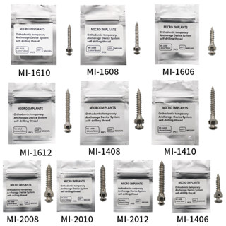 Nha Khoa Chỉnh Nha Micro Cấy Ốc Vít Mini Tự Khoan Neo Hỗn Hợp Kích Thước Hợp Kim Titan Dental Orthodontic Micro Implants Mini Screw Self-drilling Anchorage mix sizes titanium alloy