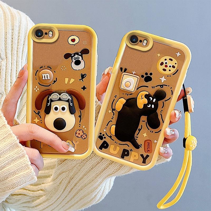 Dành Cho iPhone 5s 5 SE 2016 Ốp Lưng 3D Lập Thể Silicon Mềm Hoạt Hình TPU Vỏ Điện Thoại Cho iPhone5s iPhone5 iPhoneSE Vỏ Bảo Vệ Mặt Sau Có Dây