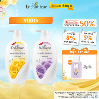 Sữa tắm hương nước hoa dưỡng da thơm mịn Enchanteur Charming/ Sensation 900g (2 mùi)