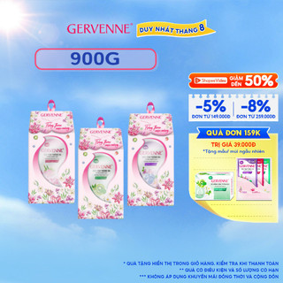 Hộp quà sữa tắm trắng da hương nước hoa Gervenne 900g