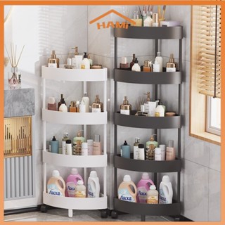 Kệ nhà tắm nhà bếp đa năng 3 tầng 4 tầng kệ nhựa Kệ nhà vệ sinh để góc tường có bánh xe