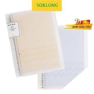 Sổ còng sắt B5 8 chấu 80 tờ Caro 5x5; binder file dễ refill giấy Klong MS 550 SOKLONG