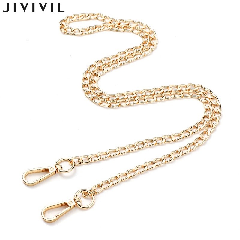 Jivil Túi Nữ Túi Dây Xích Phụ Kiện Túi Dây Đeo Vai chéo Dây Đeo Túi Kim Loại Dây Đeo Đen Và Vàng Sắt Dây Xích