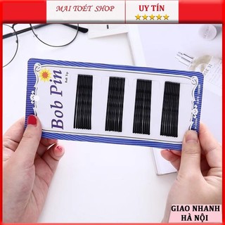 Vỉ kẹp tóc 60 cái ghim tăm đen