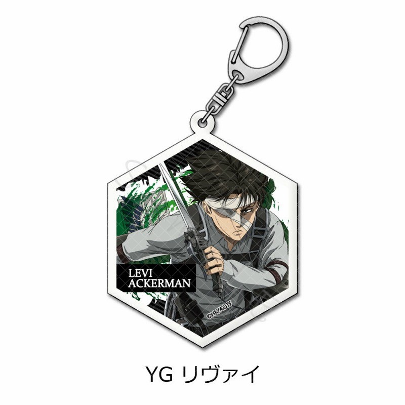 Tấn công các thiết bị ngoại vi Titan Eren Amin, Reiner, Erwin Levi, móc khóa acrylic Mikasa 2