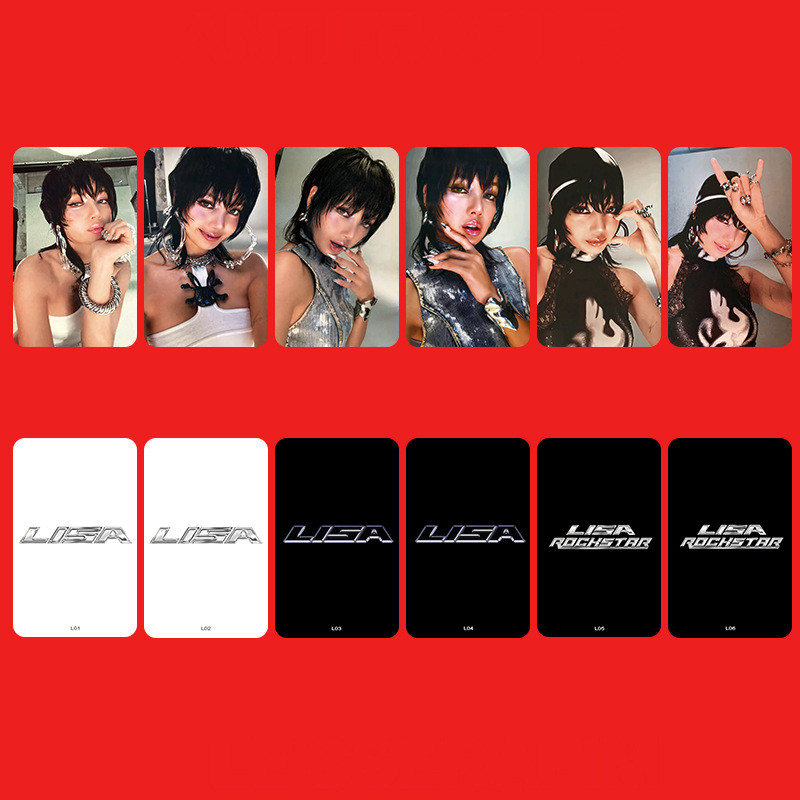 4-6 chiếc BP LISA SOLO ROCK STAR WORLD TOUR TẠI CINEMAS Lomo Cards Kỷ niệm 8 năm Sinh nở HỒNG Photoc