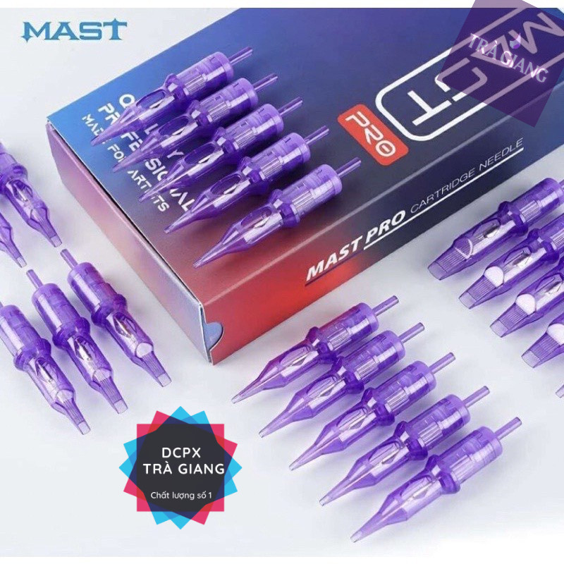 Kim 1 máy Pen MAST PRO, Kim Mast tím chính hãng phun xăm (1 hộp 10c)