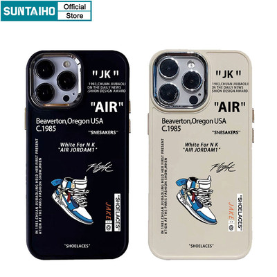 Suntaiho Thẩm Mỹ Độc Đáo Vỏ Giày Họa Tiết Ốp lưng Iphone 16 15 14 12 13 11 Pro Max IP 7 8 Plus Iphon X Xs XR Xs Max Silicon Mềm Cao Cấp Chống Sốc Ốp Lưng