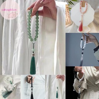 Pufangpink 12mm sel Vòng Tay Phong Cách Cổ Xưa Tay Xoắn Hạt Chuỗi Hạt Phật Giáo Tây Tạng Mân Côi Mặt Dây Quà Tặng Trang Sức VN