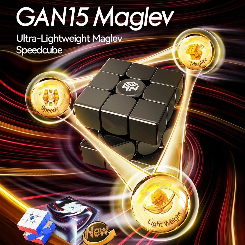 Gan 15 Maglev UV 3x3 Khối Từ Tính Chuyên Nghiệp GAN15 Maglev 3x3x3 Tốc Độ Khối Lập Phương Đồ Chơi Xếp Hình