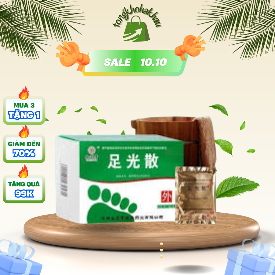 Bột ngâm chân Nội địa Trung thảo dược Túc Quang Tán dứt hôi chân
