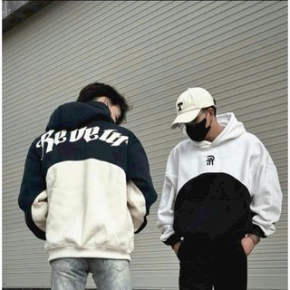 Áo Hoodie Phối Thân Form Rộng, Họa Tiết Thêu Nổi Cá Tính.Tp