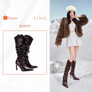 Boot Nữ Cổ Cao Tới Gối Mũi Nhọn Phong Cách Bắc Âu Cá Tính LINIE Grace Knee Boots Đế nhọn 8.5cm 368-28