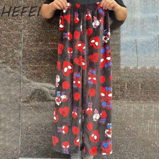 Hefei Kitty Cat Pyjama Quần, Hoạt Hình Nhện Kitty Quần Lông Cừu, Sáng Tạo Trái Tim Tình Yêu Váy Ngủ Rời Flannel Quần Nữ