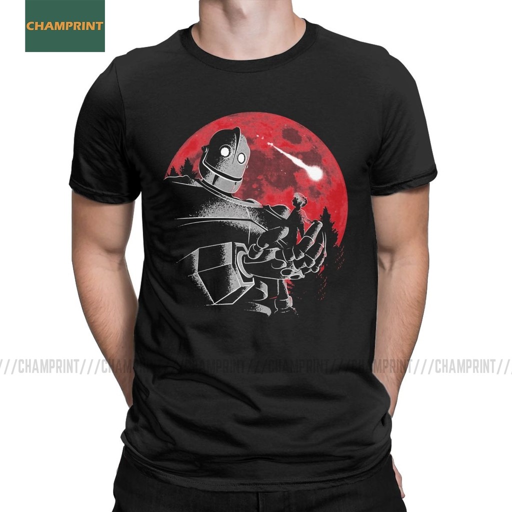My Iron Friend Iron Giant Men Áo Robot Hoạt Hình Hogarth Anh Hùng Mới Lạ Tee Tay Ngắn Cổ Tròn Áo Thu