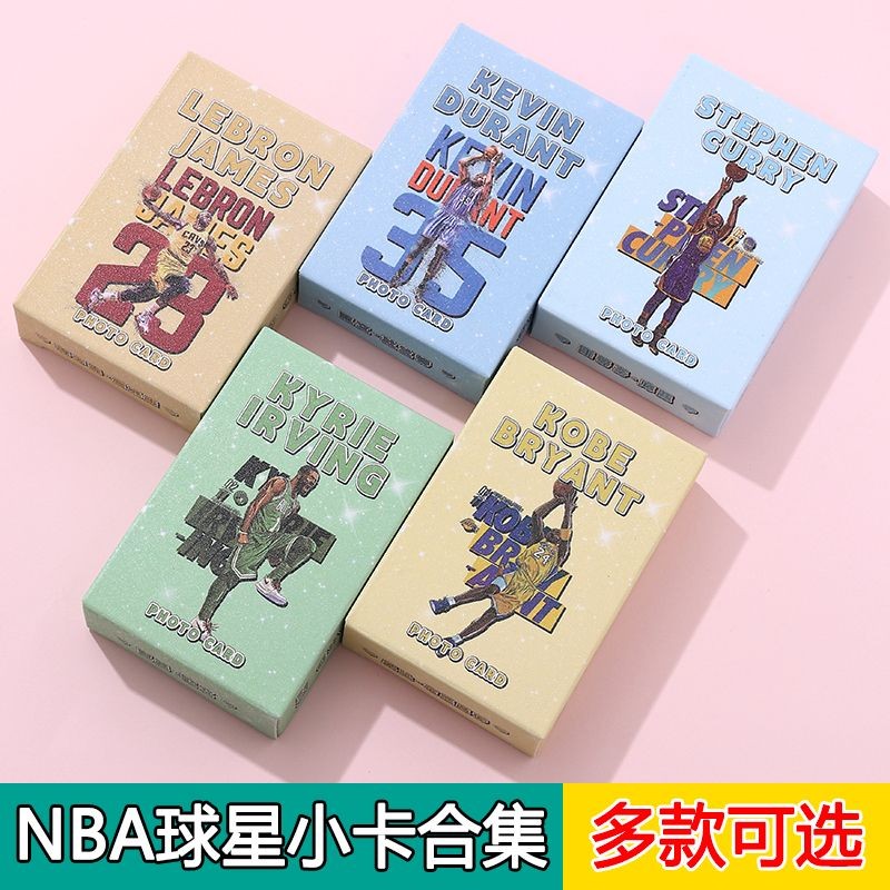 NBA Photocard Kobe James Durant Irving Card Đóng Hộp Laser lomo Card NBA Little Card Kobe James Dura