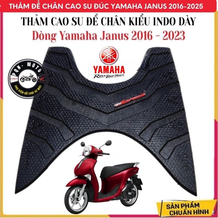 Thảm Lót Sàn (Thảm Để Chân) Xe Yamaha Janus 2016-2025 Thảm Cao Su Đúc Kiểu Indonesia Mẫu Dày Đẹp Bền