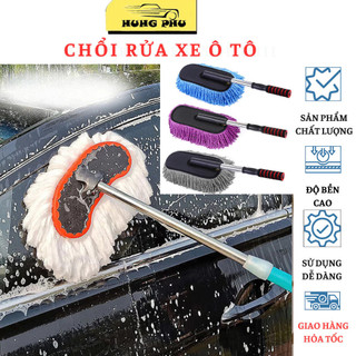 MOTOX Chổi Rửa Xe Ô Tô Cán Dài Có Thể Kéo Dài Sợi Lau Bông Mềm Chổi Dài