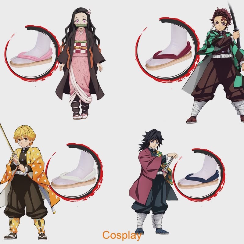 Demon Slayer Kimetsu No Yaiba Anime Cosplay Dép Giày Geta Kamado Tanjirou Dép Kamado Nezuko Geta Tắc