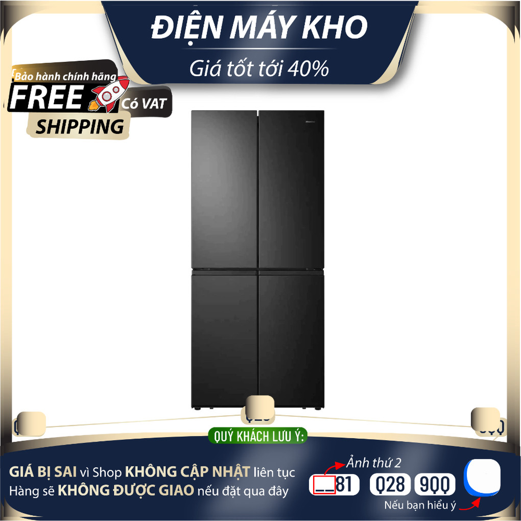 HM51WF - Tủ Lạnh Hisense Inverter 454 Lít - Giao Hàng Toàn Quốc