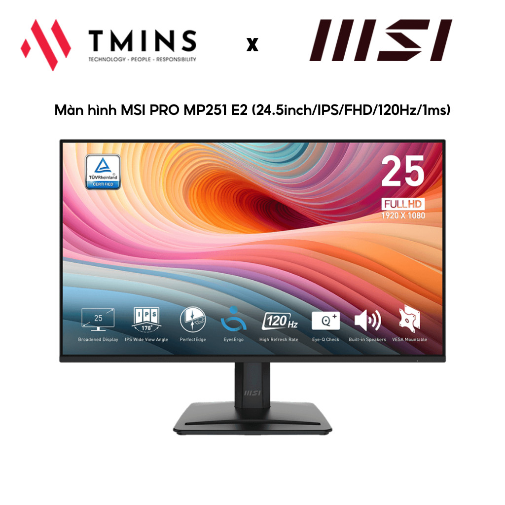 Màn hình MSI PRO MP251 E2 (24.5inch/IPS/FHD/120Hz/1ms) - Hàng chính hãng