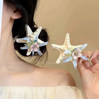  Kẹp tóc mái đi biển hình vỏ sò sao biển mùa hè xinh xắn dễ thương phụ kiện thời trang đi biển phong cách Hàn Quốc 