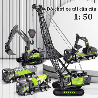 Đồ chơi xe tải cần cẩu, Mô phỏng mô hình xe kỹ thuật giáo dục, bằng hợp kim và nhựa an toàn cho trẻ