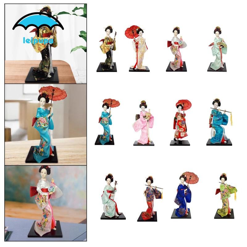 12 "Nhật Bản Geisha Châu Á Búp Bê Điêu Khắc Dân Tộc Nhật Bản Geisha Búp Bê Cô Gái Tượng Cho Kệ Văn P