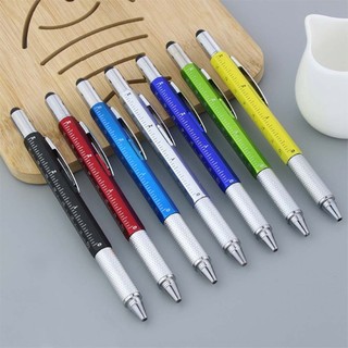 Bút dụng cụ đa chức năng màn hình cảm ứng tỷ lệ tinh thần Bút bi kim loại 6in1