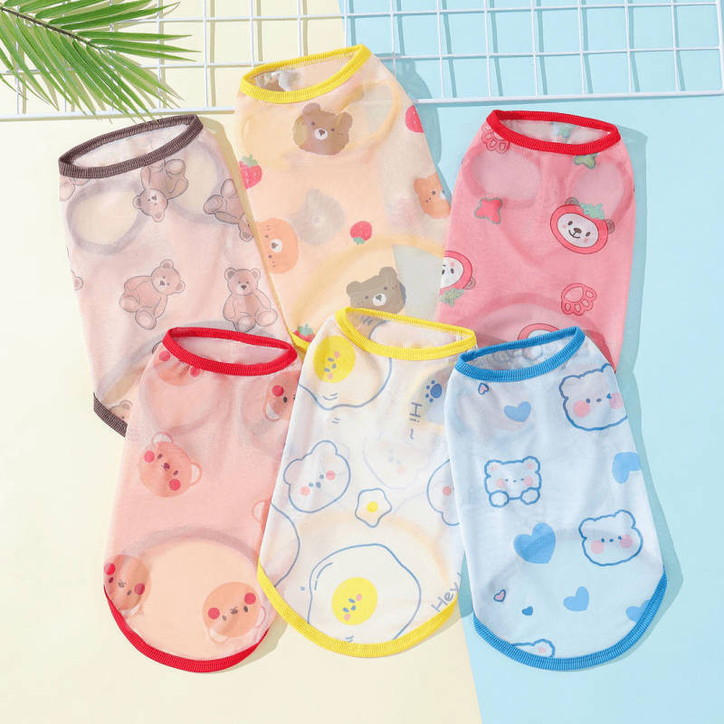Dog Cool Clothes Summer Large Dog Corgi Sun Protection Small Dog Pet Clothes Cat Thin Anti-Lint P1F8