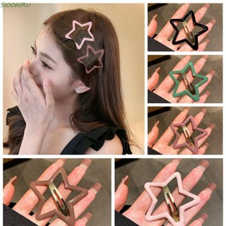 Kẹp Tóc SIOOKIRU Star BB, Ngôi Sao Ngũ Giác Đài Mặt Rỗng Barrettes, Kim Loại Thời Trang Hợp Kim Nhiều Màu Sắc Y2k Kẹp Tóc Dạo Phố