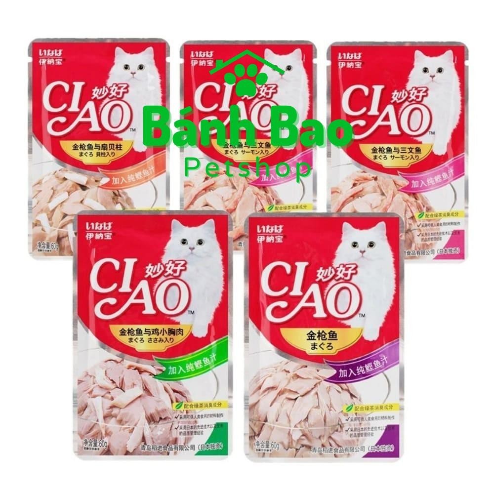 Pate Cho Mèo Ciao Gói 60g - Pate Ciao Cho Mèo Mọi Lứa Tuổi