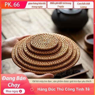 💎 sale 💎các mẫu đế mây tre đan kê lót ấm trà và chén trà nhiều kích thước