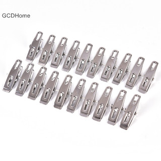 Gcdhome 20 Chiếc Thép Không Gỉ Quần Áo Chốt Giặt Kim Loại Kẹp Kim Loại Treo Chân Kẹp HOT