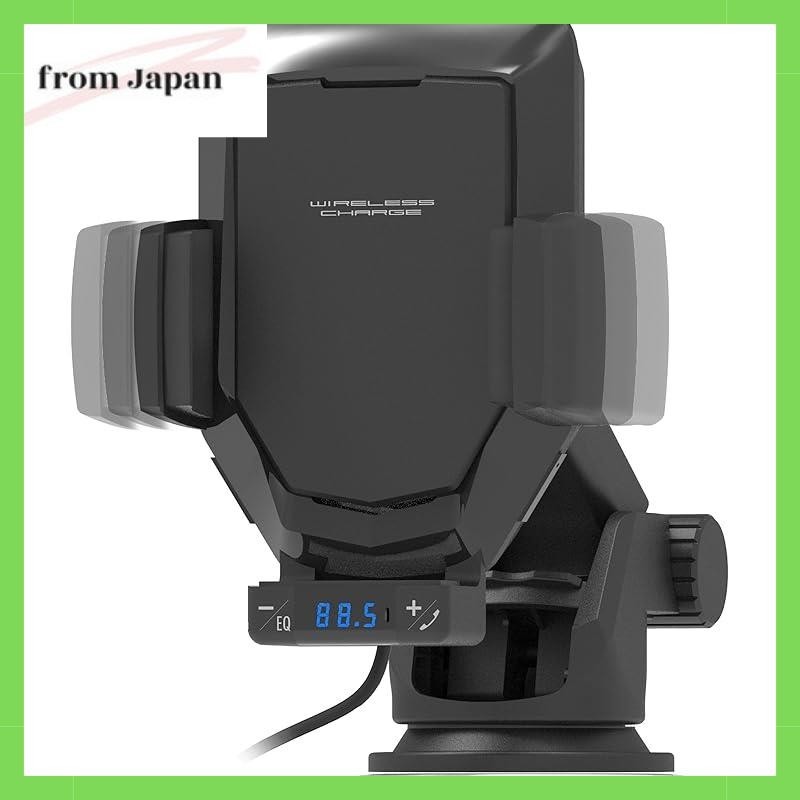 Kashimura Bluetooth FM Transmitter/Wireless Charging & Electric Holder with Hands-free Calling NKW-4