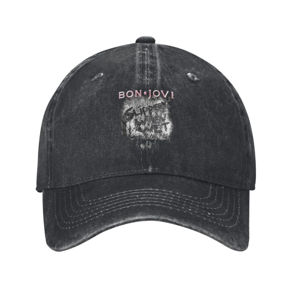 Bon Jovi Slippery Khi ướt SteamClassic Phong cách thời trang Mũ bóng chày Cotton