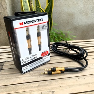  Ảnh thật  Dây Audio 3.5mm tròn mạ vàng dài 1,2M TPE cao cấp Monster dây loa AUX 3.5 