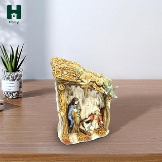 Homyl Đèn LED Giáng Sinh Các Bức Tượng Trang Trí Mảnh Chúa Giêsu Điêu Khắc Tôn Giáo Trang Trí Cho Phòng Khách Để Bàn Văn Phòng Quà Tặng Sinh Nhật