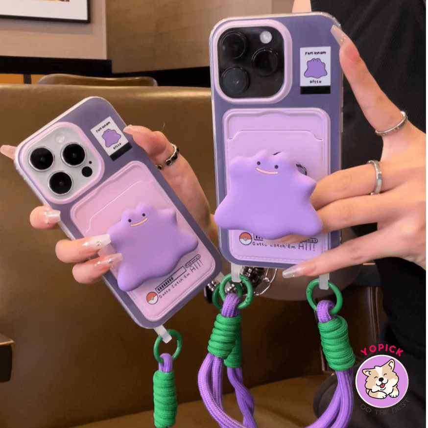 Dành Cho iPhone 16promax Ốp Lưng Điện Thoại Phong Cách Mới Chống Sốc 16pro Tím Quái Vật Hoạt Hình 14max 12 11 xsmax xr 7plus 6plus 8 Vỏ Điện Thoại Giá Đỡ Dây Buộc Mềm Nam Nữ Vỏ Bảo Vệ GKB